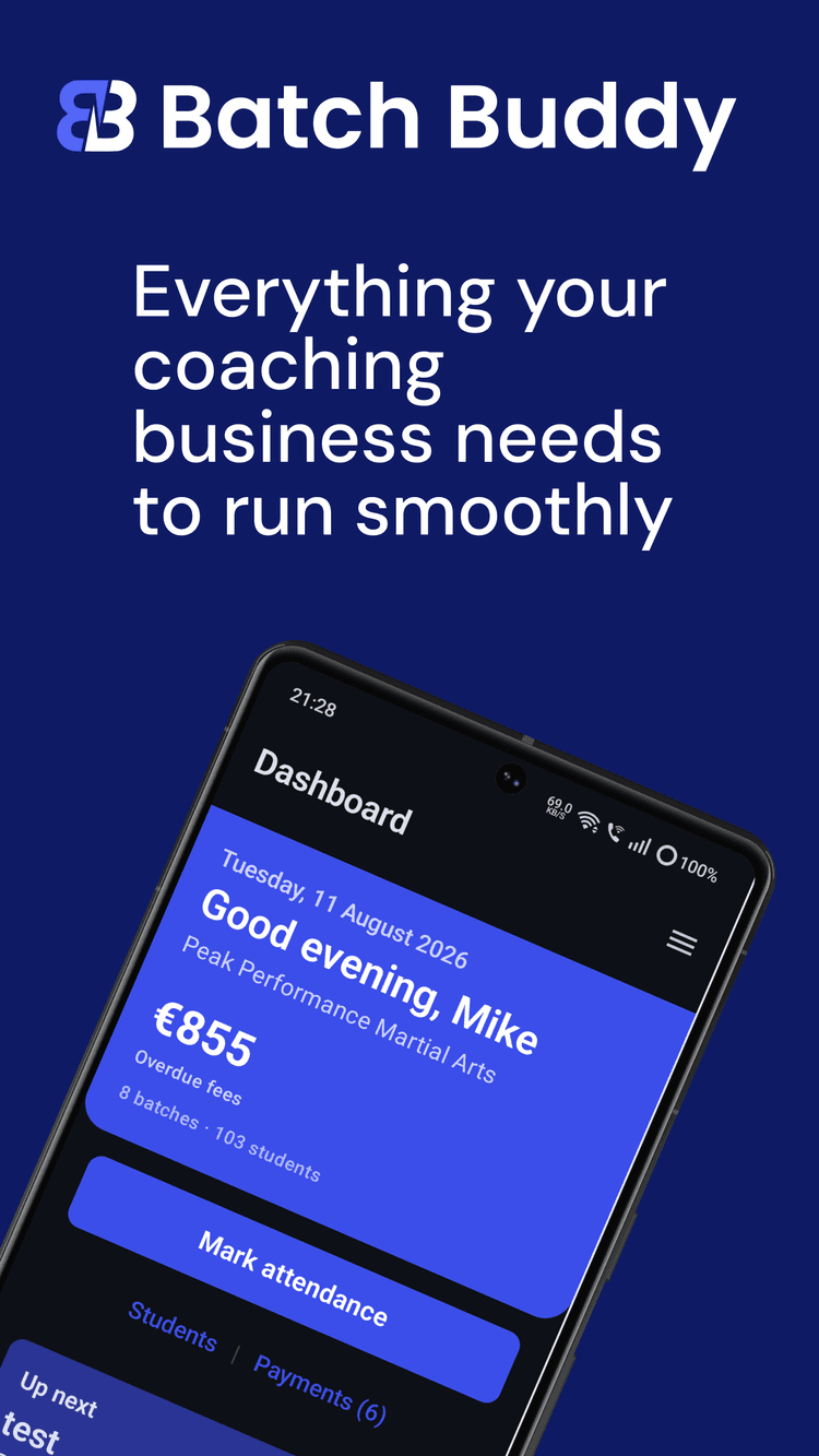 BatchBuddy dashboard on Android